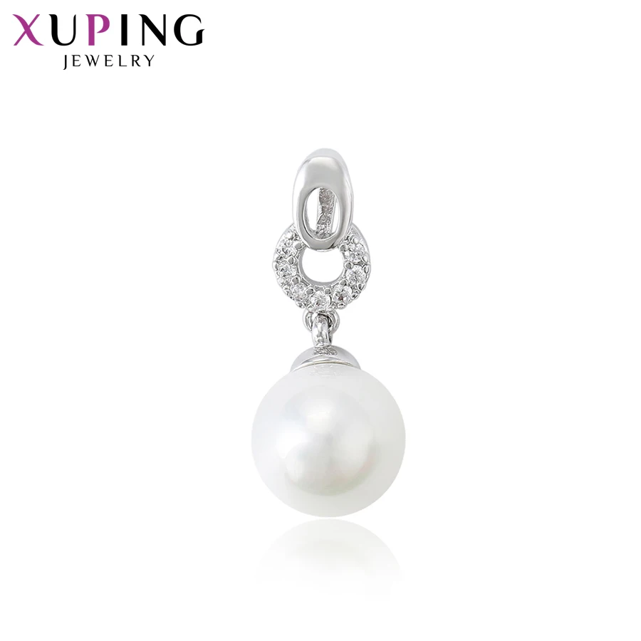 

Xuping Jewelry New Dazzling Round Design Charm-shaped Rhodium color Pendant for Women Christmas Gifts S119,5-34110