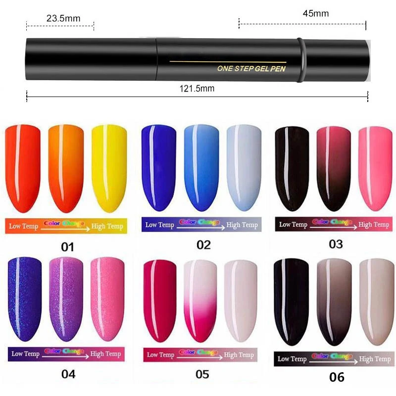 

Dropship 3 In 1 One Step Nail Gel Polish Nail Brush Pen does not need Base Top Coat LED UV Lamp Gel Lacquer Nail Decoration