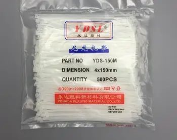 

500pcs 4mm * 150mm Nylon cable ties
