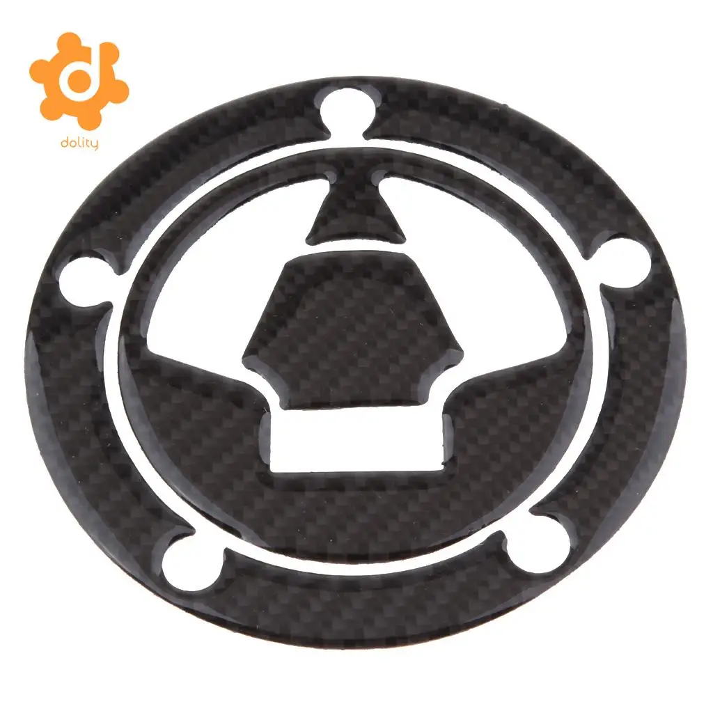 dolity Carbon Fiber Fuel Tank Cap Cover Pad Decal Protector for Kawasaki Ninja 300 EX300