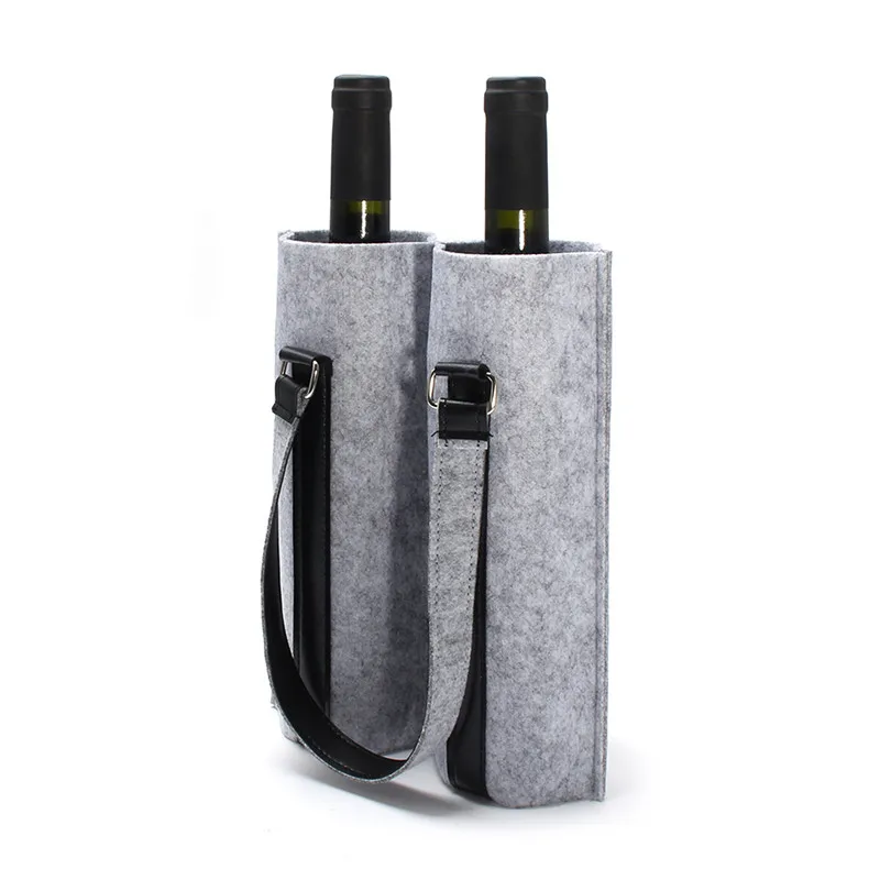 Mrosaa Wool Felt Bar Wine Bottle Carry font b Bag b font Champagne Bottles font b