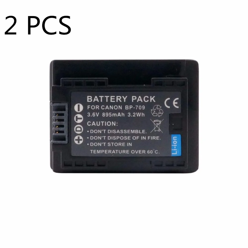 Batterij voor Canon HF M56 3.6V 895mAh,Hoge kwaliteit BP-709 accu