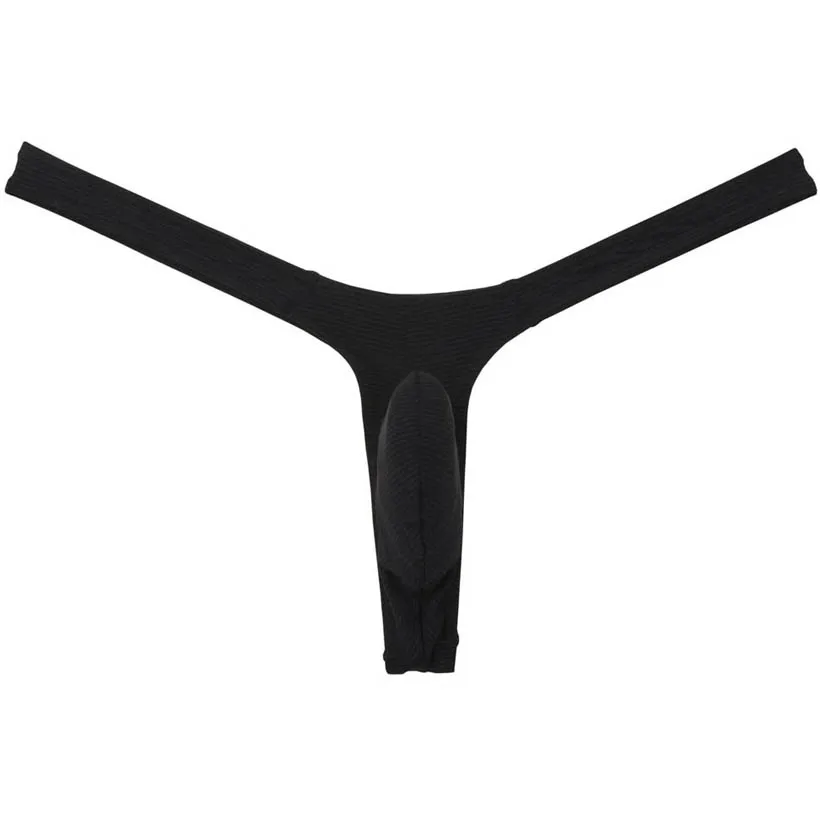 Men's Thong Low Rise T-Back Underwear Slip Male Mini Bikini Briefs G-string Sexy Micro Tangas Underpanties Skimpy Silky High Leg