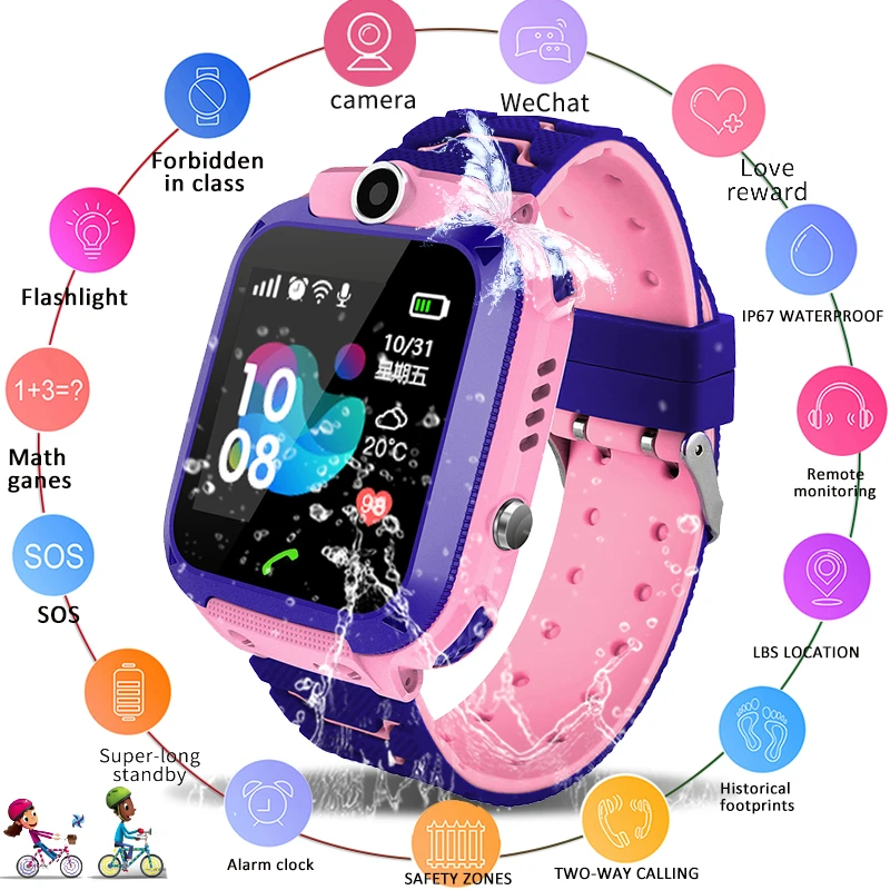 Smart Watch LBS Kid SmartWatches Baby Watch for Children HD Camera SOS Call Location Finder Locator Tracker Anti Lost Monitor