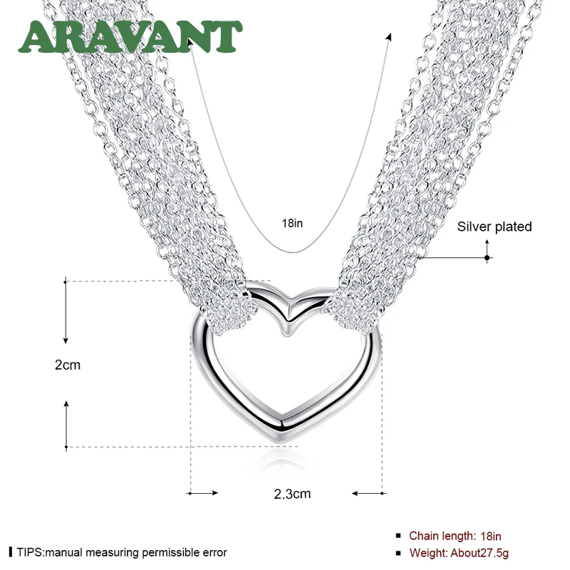 Модное ожерелье 925 серебряные ювелирные изделия любовь цепочка-ожерелье «сердце» для женщин Валентина ожерелье ювелирные изделия