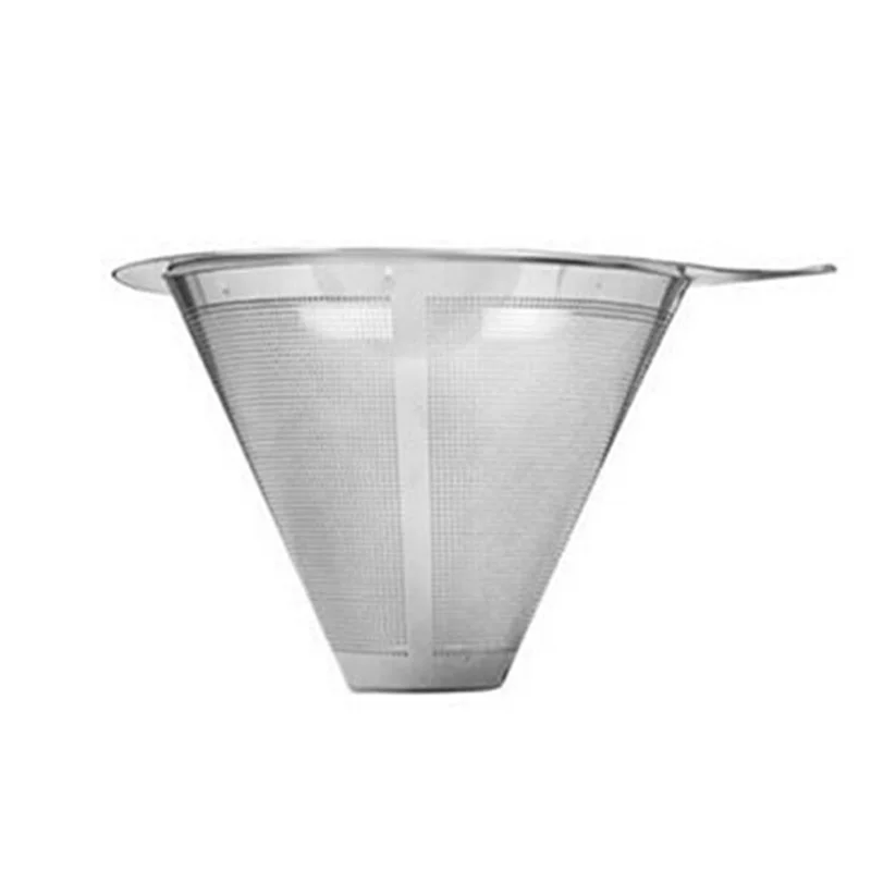 

Stainless Steel Coffee Filter Home Kitchen Tea Strainer Funnel Mesh Pour Over Cone Coffee Dripper Filter