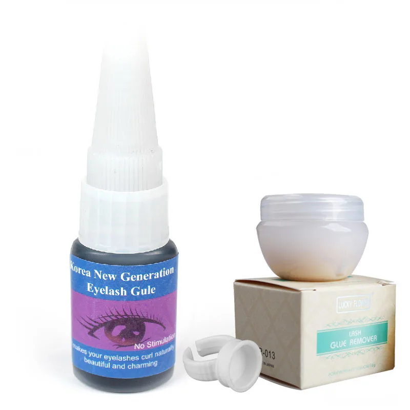 15ml Professional Korea Black Odorless Eyelash Glue +5g Eyelash Glue