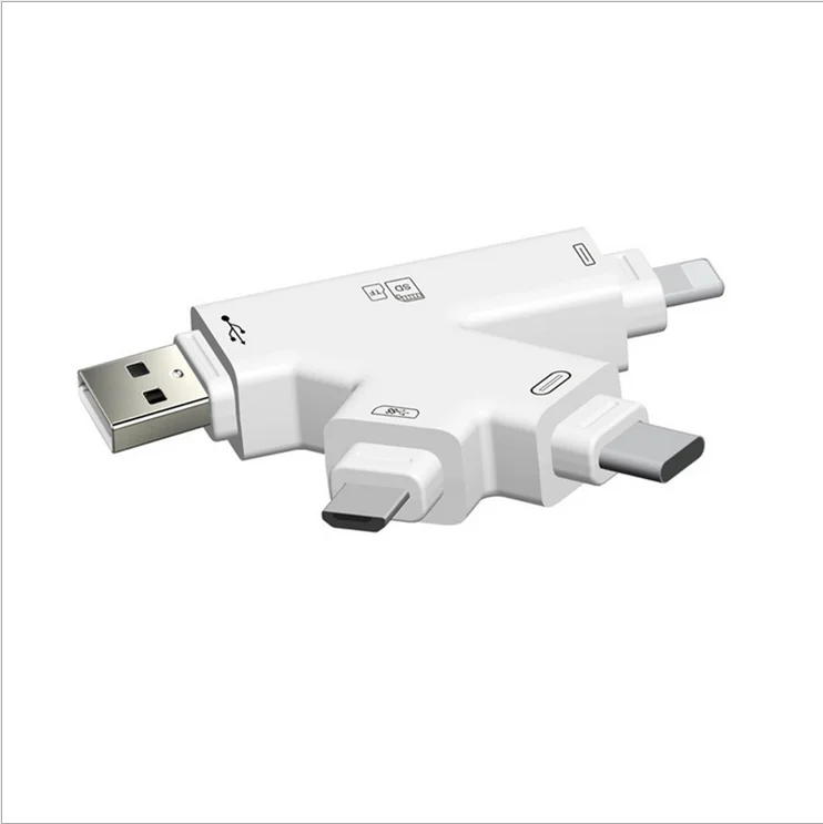 USB 2,0 4 в 1 HighSpeed карта памяти Reader адаптер для микро-sd SDXC TF T-Flash