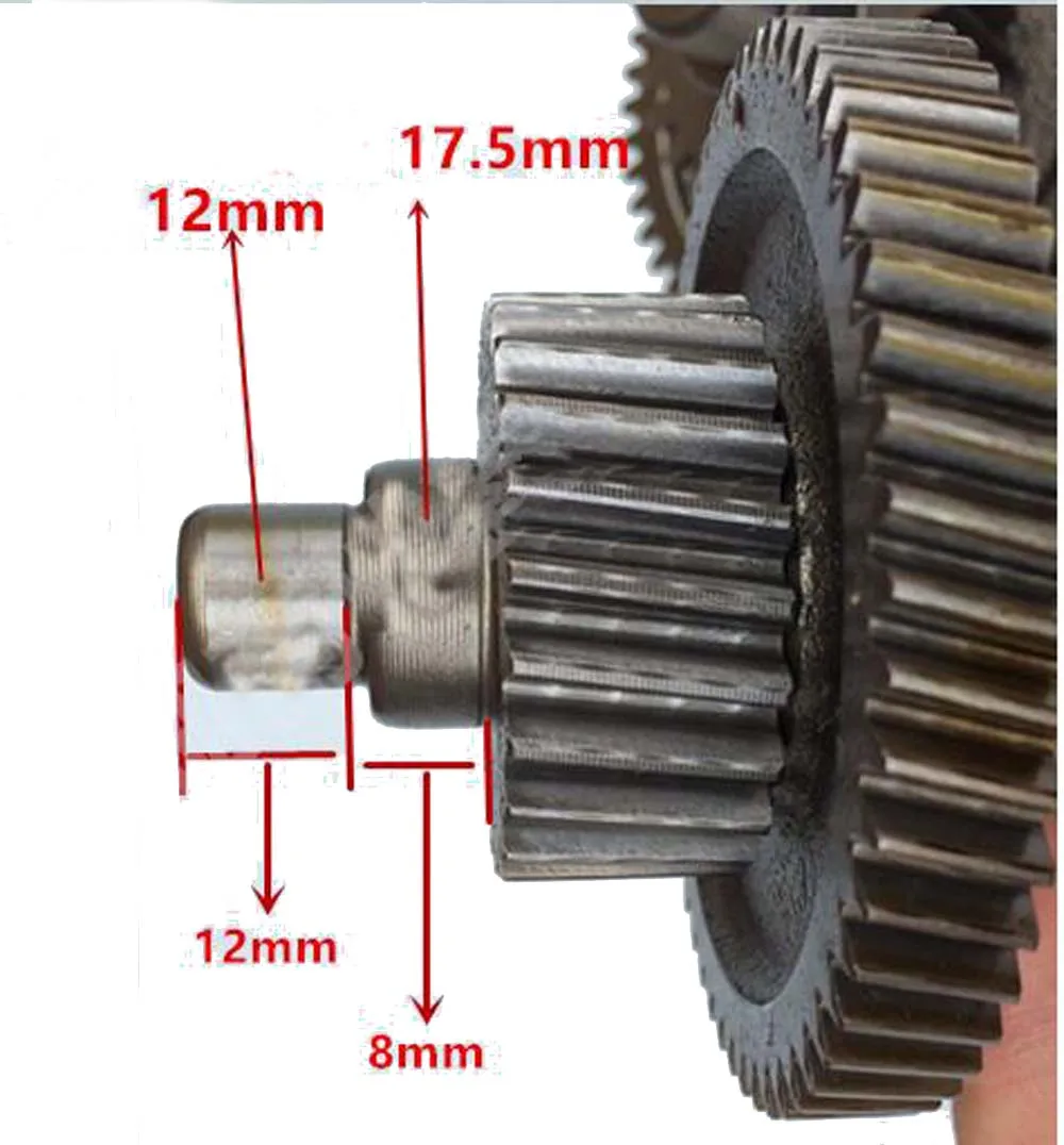 Triciclo elettrico Auto 71 Dente Cornici e articoli da esposizione Albero Motore di Assemblaggio Scatola del Cambio Differenziale Tooth Pignone Doppio Ingranaggio
