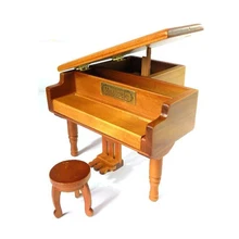 GUH Brand New Fashion Design Solid wooden grand piano music box wood music box with free delivery best gift for lover