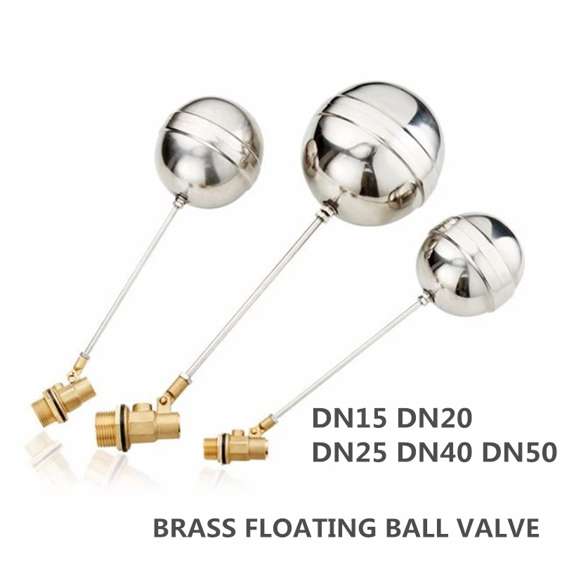 Новый Нержавеющая сталь DN15 DN20 DN25 DN40 DN50 1/2 'ɳ/4'' дюймовый Float шаровой клапан