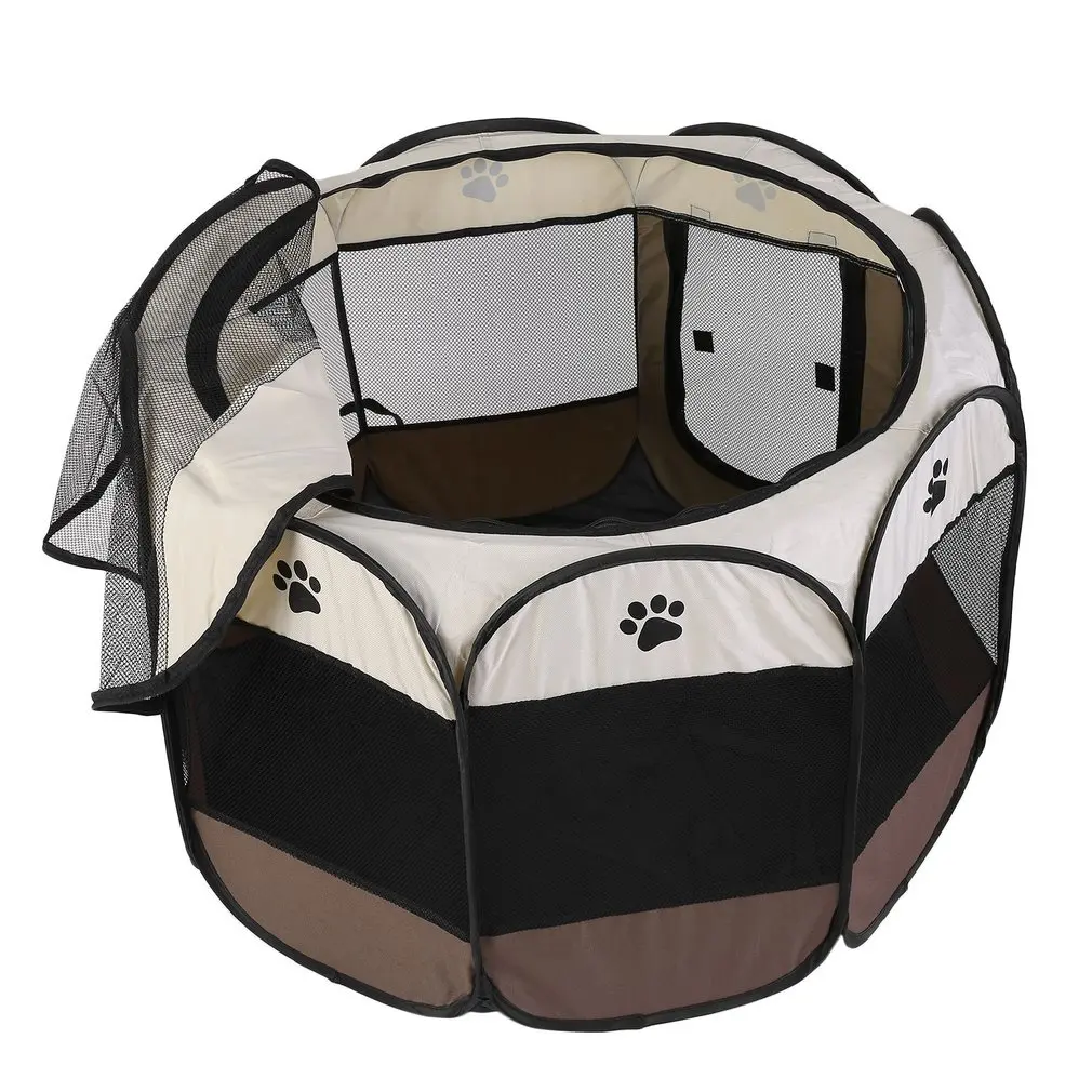 

Portable Folding Pet Tent Play Dog Sleeping Fences Puppy Kennel Play Foldable Pet Dog House Outdoor Waterproof Oxford Tent