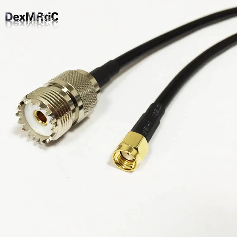 

RP SMA Male plug switch UHF Female SO239 RG58 Pigtail Cable 50cm For Wireless Router Wholesale