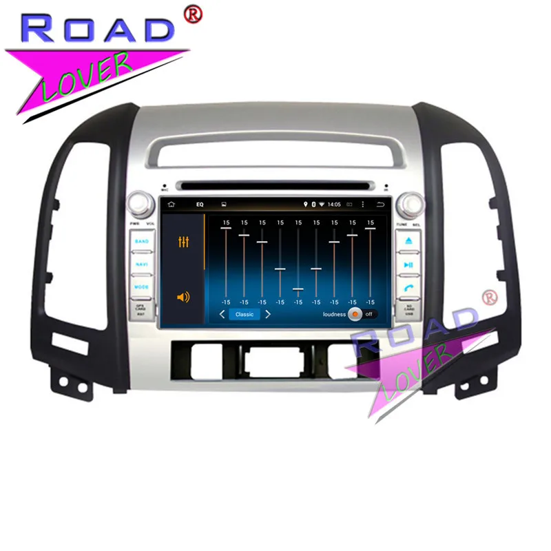 Perfect Roadlover Android 8.0 Car DVD Player For Hyundai Santa Fe 2006 2007 2008 2009 2010 2011 2012 Stereo GPS Navigation Magnitol 2Din 5