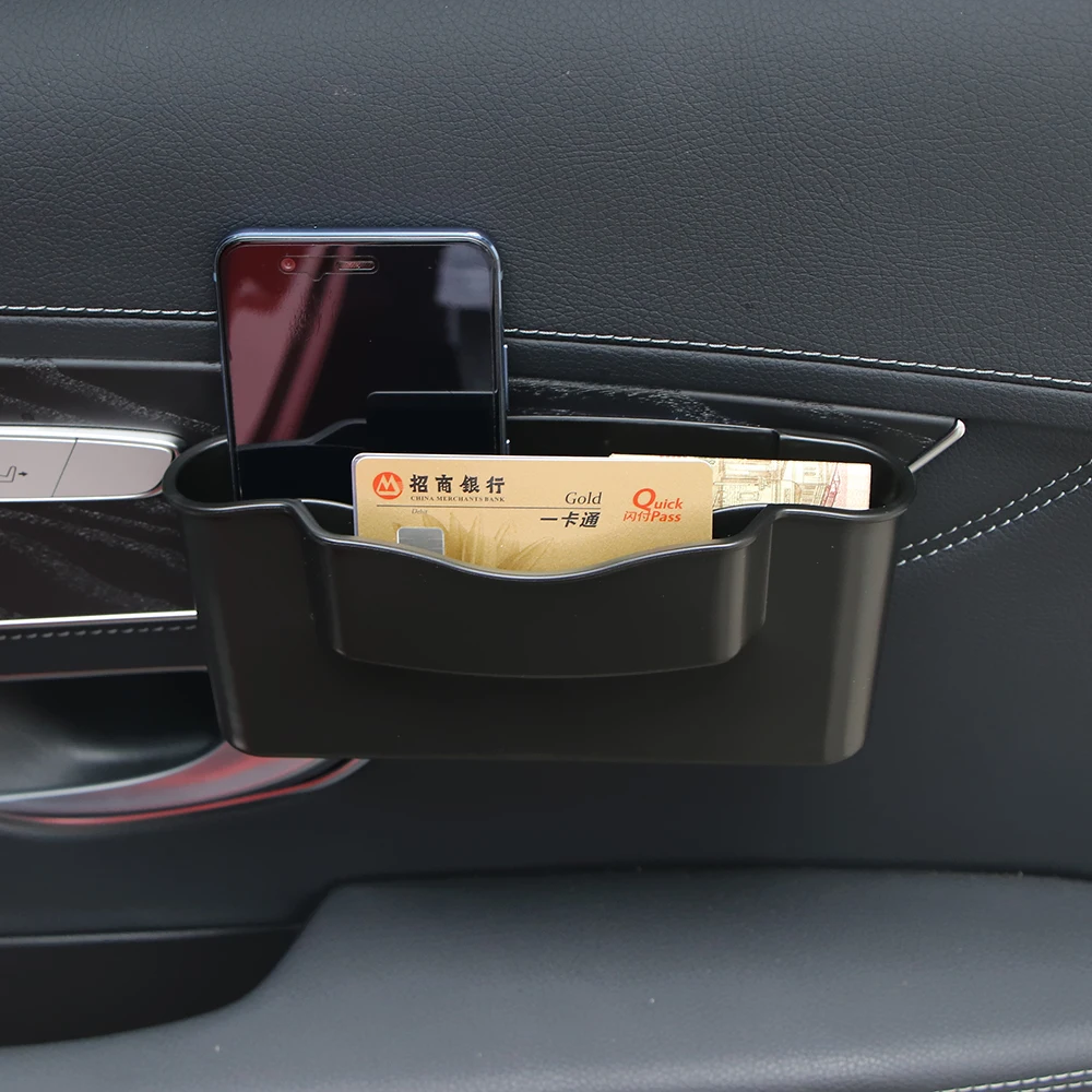 

ALLOMN Seat Crevice Storage Box Holder Organizers Magic Stickers Car Clutter Card Double Car Bag Container