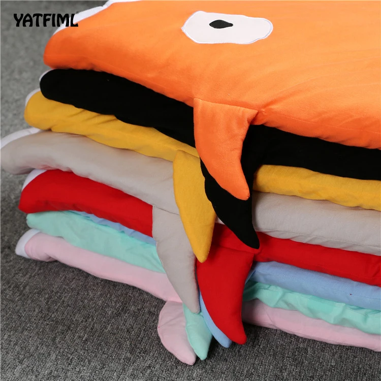  YAFFIML Small Shell Cute Shark Baby Cartoon Sleeping Bag Newborns Winter Strollers Bed Swaddle Blan