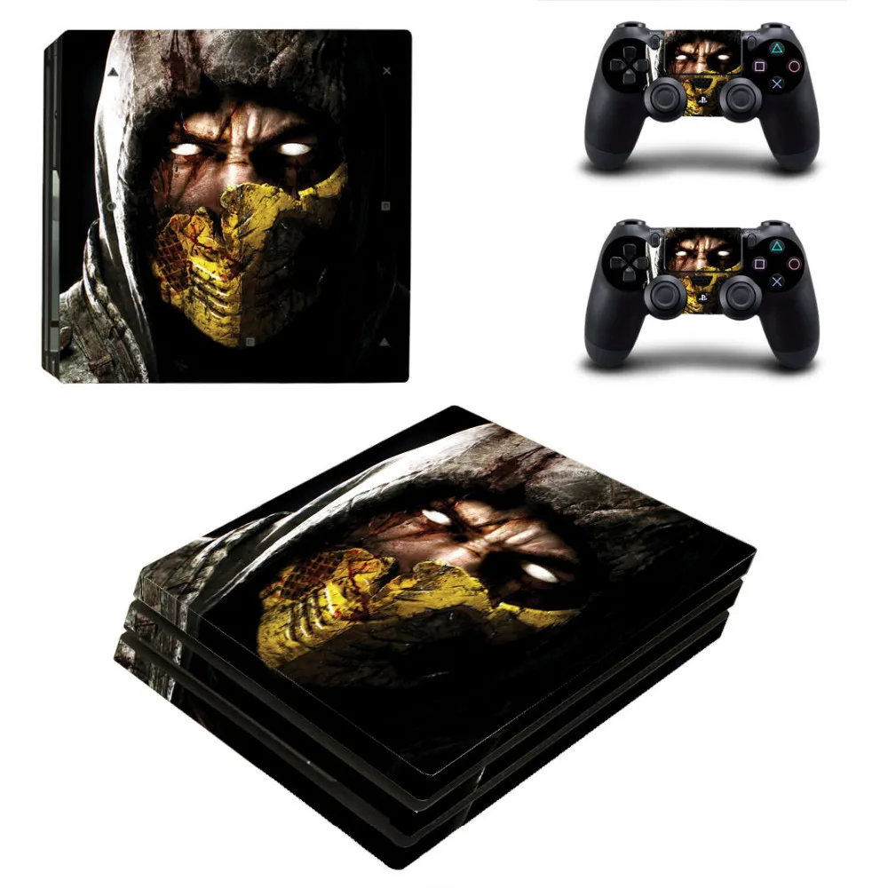 Игра Mortal Kombat PS4 Pro наклейка на кожу для консоли playstation 4 и 2 контроллеров PS4 Pro наклейка на кожу виниловая