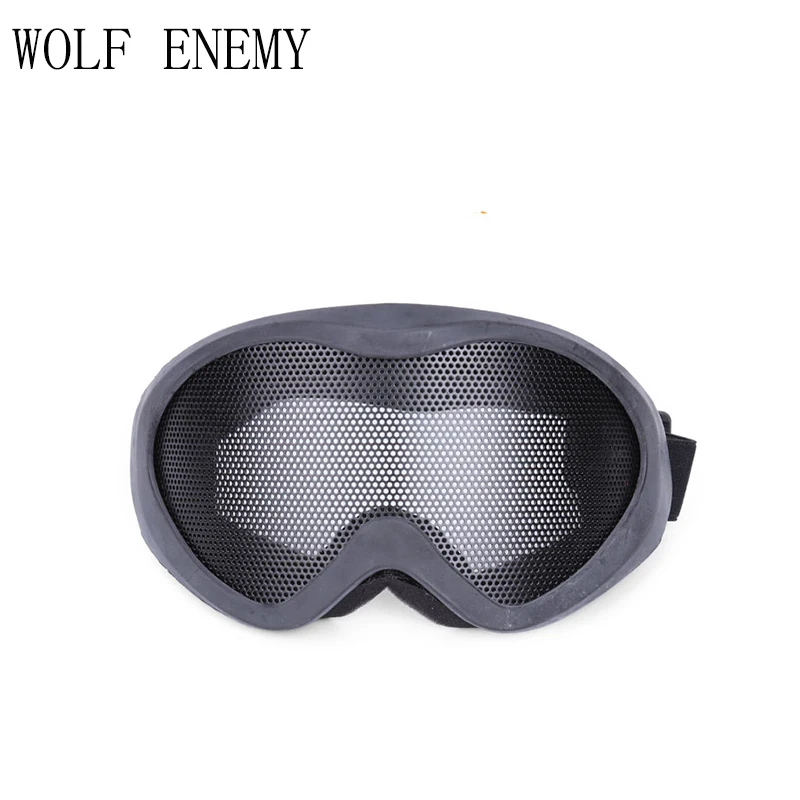 UV400 тактические очки в сеточку Пейнтбол сетки солнцезащитных очков Airsoft на открытом воздухе все включено глаза Защитное снаряжение Принадлежности для охоты - Цвет: Black