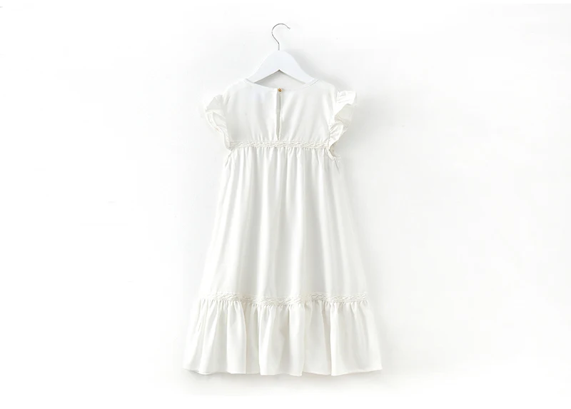 baby big girl dress kid petal sleeve knee length party dresses for girls clothes new 2018 white pink girls summer dress clothing (11)