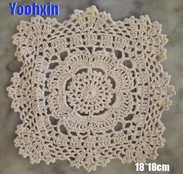 حار اليدوية الدانتيل القطن الجدول مكان حصيرة الكروشيه القهوة تحديد الموقع سادة عيد الميلاد شرب كوستر كأس القدح الشاي الطعام المفرش المطبخ