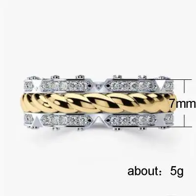 Благородное классическое кольцо Huitan в стиле панк, двухцветные кольца в форме шины, европейские Стильные аксессуары унисекс, кольца оптом