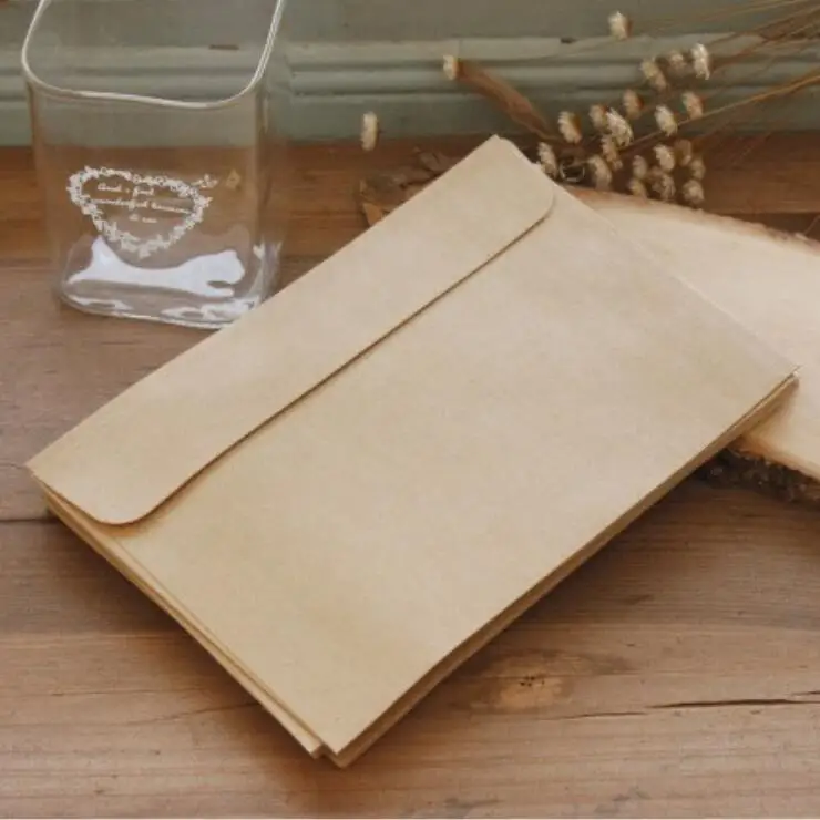 100 шт./лот новые модные милые винтажные пустые Канцелярские конверты DIY Многофункциональные подарочные конверты оптом - Цвет: Kraft