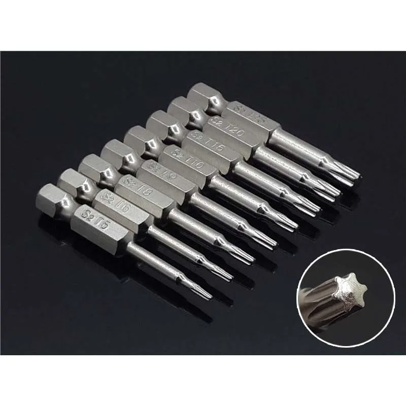 

8Pcs Set Security Bit Set Tamper Proof Screwdriver Drill Bit Screw Driver Bits Hex Torx Flat Head 1/4" Driver Bits Hand Tools