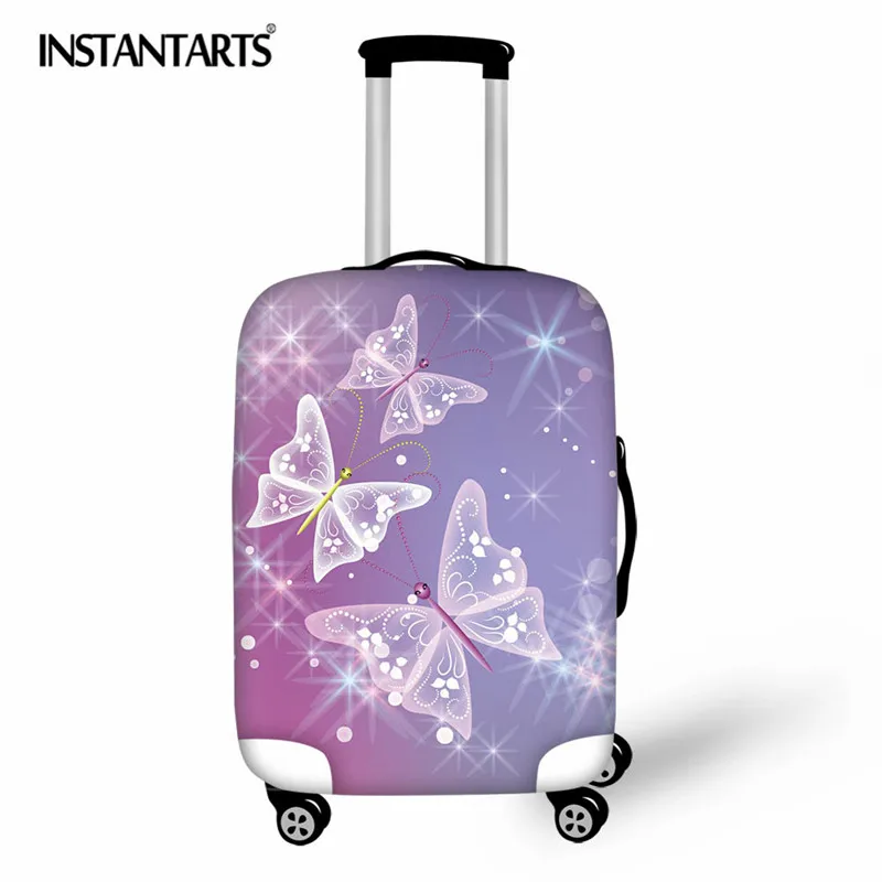 

INSTANTARTS 3D Butterfly Print Thicker Travel Luggage Suitcase Protective Cover for Trunk Case Apply to 18''-30'' Suitcase Cover