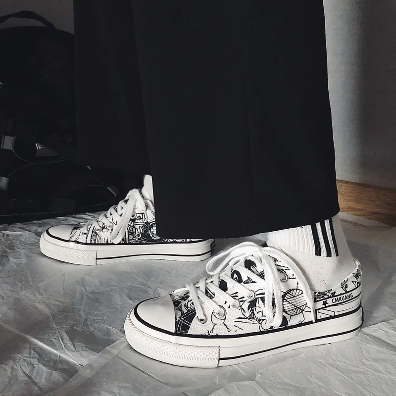 Popular 2019 Young Casual Footwear Men Comfortable Canvas Shoes For Men Non-Slip Flats Shoes Mens Rubber Sole Fashion Sneakers