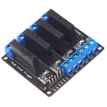 5V 12V 24V 3-24V 4 Channel Solid State Relay Module High Level Trigger DC-AC/DC-DC 250V 2A Output with Resistive Fuse