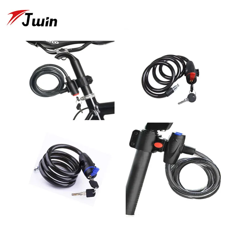 Outdoor Useful Cycling Cable Key Anti-Theft Bike Scooter Lock With 2 Keys G