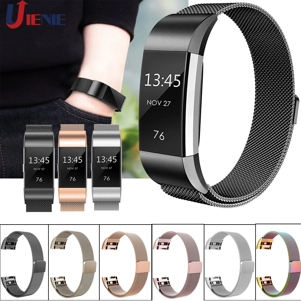 Correa Milanesa para Fitbit Charge 2 Correa de reloj Correa de acero inoxidable Correa de pulsera accesorios de reloj|Accesorios inteligentes| AliExpress