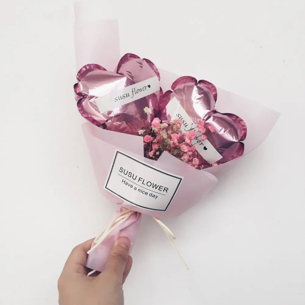 Большие миниатюрные фольгированные воздушные шары с надписью I love You в виде двух