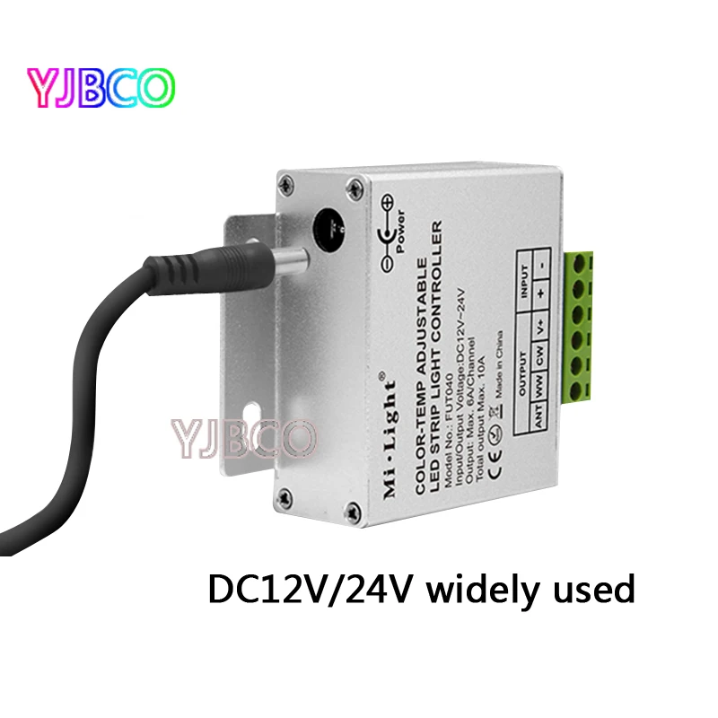 FUT040 Miboxer 433 МГц двойной белый CCT светодиодный регулятор мощности света для теплый белый и холодный белый светодиодный полосы света, DC12V-24V