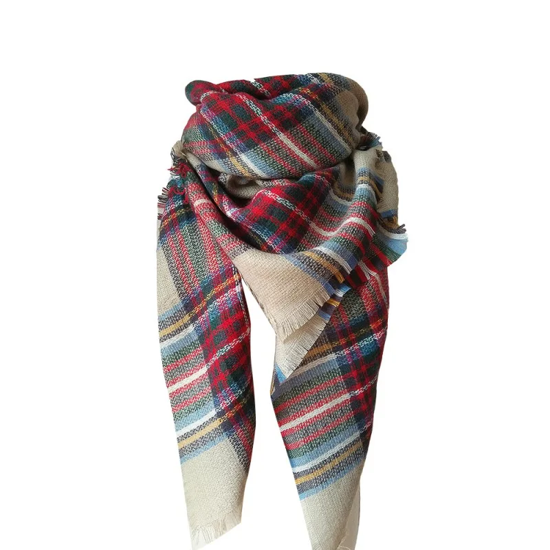 20 Colors Winter Women Cashmere font b Tartan b font Plaid Scarf Men Scarves Boys Girls