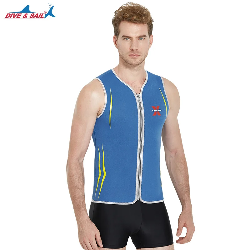 Men Wetsuit 3mm Neoprene Diving Suit Vest Swimsuit sleeveless Warm