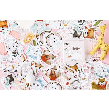 

45pcs/pack Cute Pet Collection Creative Ablum Diary Scrapbooking Label Sticker Cute Stationery