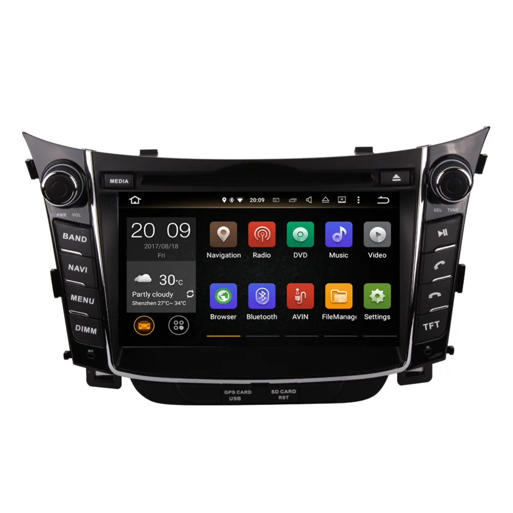 4 ГБ ОЗУ Android 8 0 Восьмиядерный 7 ''LCD Автомобильный мультимедийный DVD плеер для