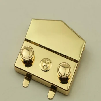 

10 pcs/lot Pale golden luggage hardware accessories Twist lock Mortise lock men and women bag hardware lock