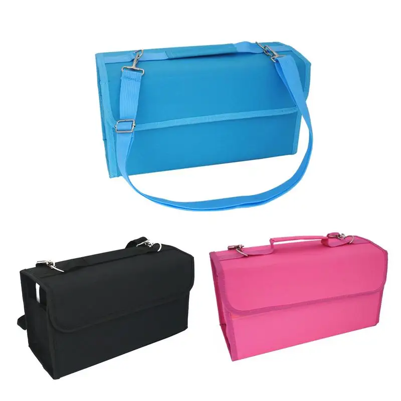 

80 Holes Mark Pen Storage Case Large-capacity Painting Tools Sketch Pen Storage Case Polyester Storage Supplies Drop Shipping