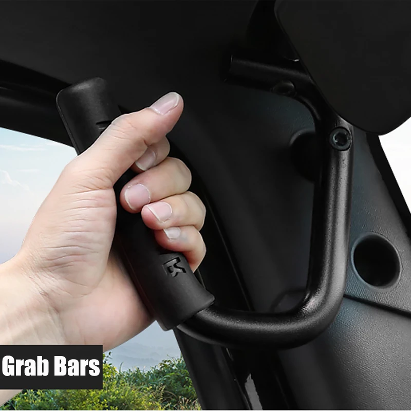 

Aluminum Alloy Front Rear Car Roof Grab Handles Grabars Universal Fit for 2&4 Door Car Accessories