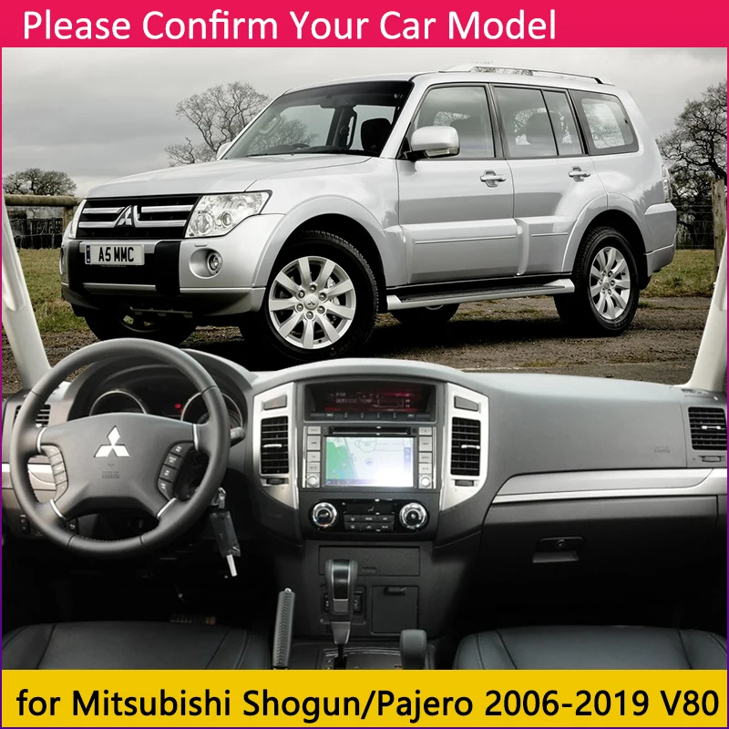 Для Mitsubishi Pajero Shogun Montero 2006~ V80 V87 V93 V97 Противоскользящий коврик крышка приборной панели ковер солнцезащитный коврик аксессуары