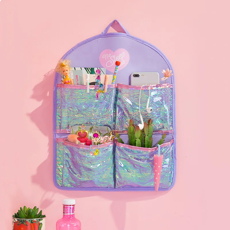 

New Fashion Women Waterproof Cosmetic Case Hologram PVC Makeup Pouch Hang Hoop Home Girls Organizer Pouch Travel Accessory