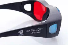 Óculos 3d de plástico para pc, óculos 3d vermelho, azul, anaglyph 2020