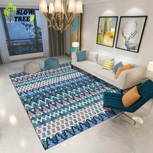 Медленно Дерево Современный ковер в гостиной большой геометрический журнальный столик спальня ковер 80x160 см домашний коврик для фотосессий