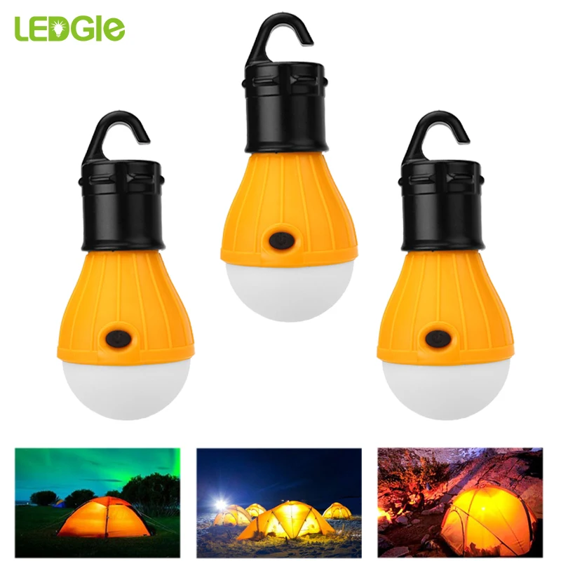 

LEDGLE Flashlight Torch Bulb Compact Camping Lights Lightweight linterna led latarka Night Fishing Lamp Tent Light lanterna Hook