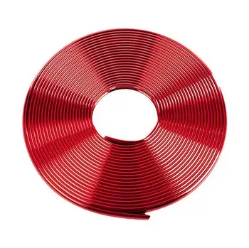 

8M Car Decorative Strip Car Motorcycle Wheel Hub Tire Sticker FOR chevrolet aveo honda fit hyundai i30 honda accord skoda fabia