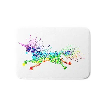 

Unicorn - Licorne - Unicornio - Einhorn 02 Bath Mat 17" x 24"Pattern Fleece Rug Anti-Slip Doormat Home Decor