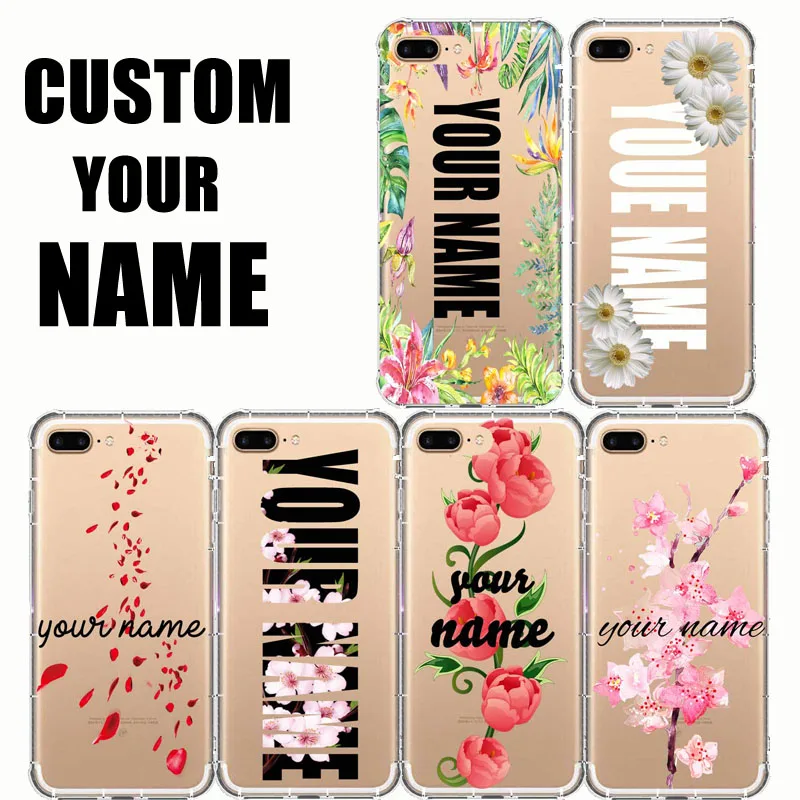 

DIY Name Custom Case for iPhone 6 7 8 Plus X XS XR MAX Customized Soft TPU Cover for Samsung S8 S9 PLUS Huawei P9 P10 P20 Lite