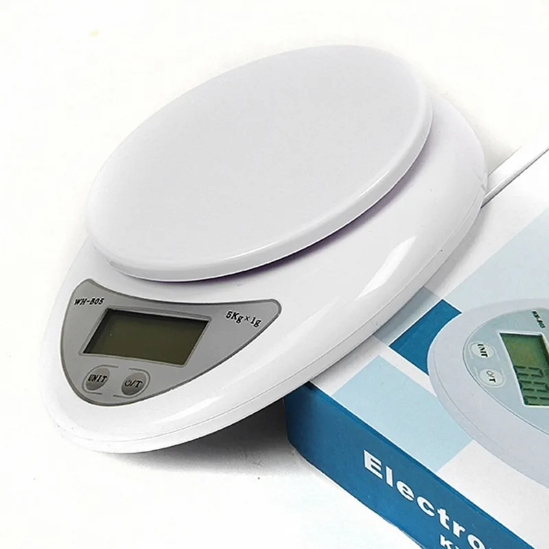 

Junejour 5kg/1g Baking Electronic Scale Digital Kitchen Balance Weighing Health Diet Measuring High Quality Precision Scale
